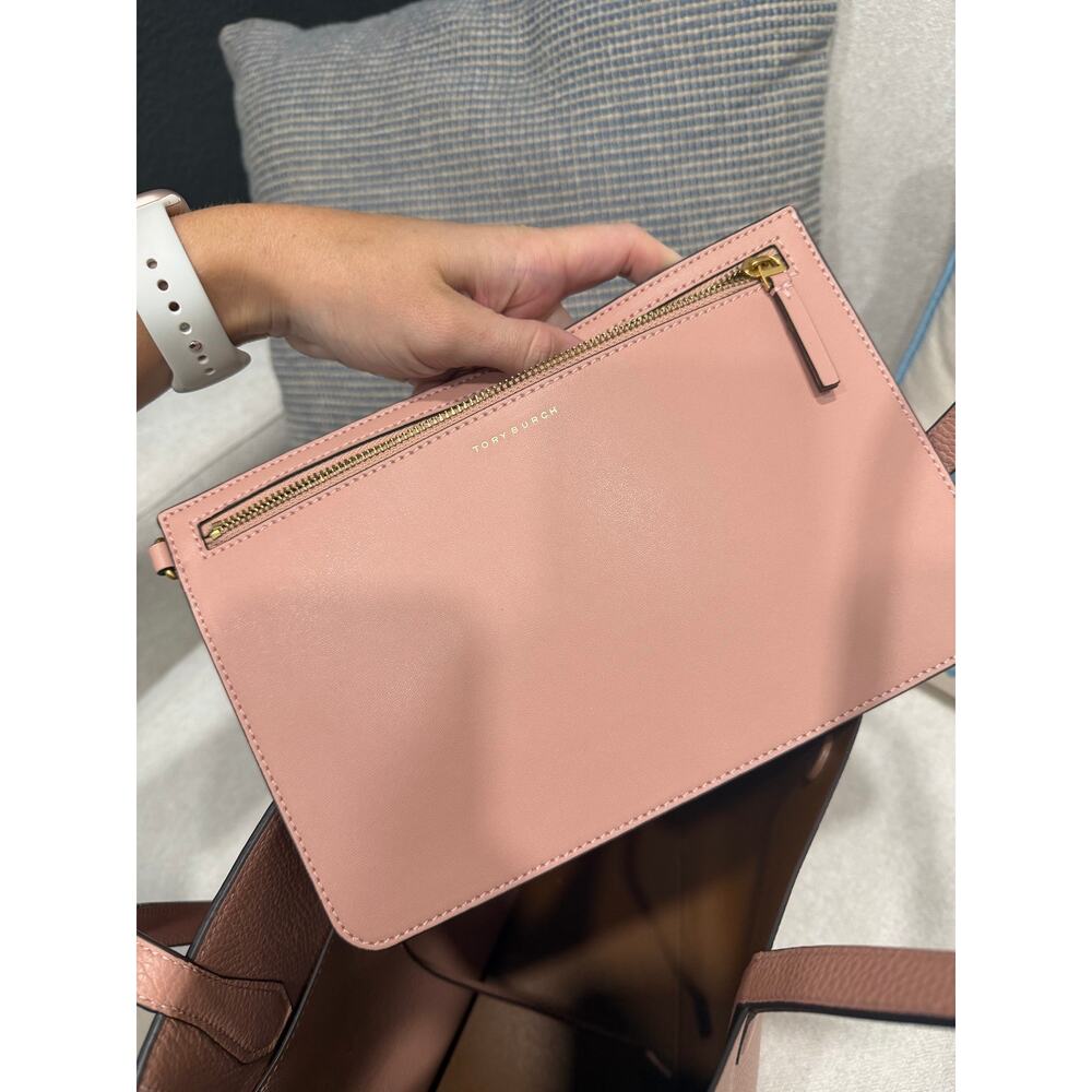 Tory Burch Blake Tote Bag- Pink Moon Cortado - Picture 7 of 9